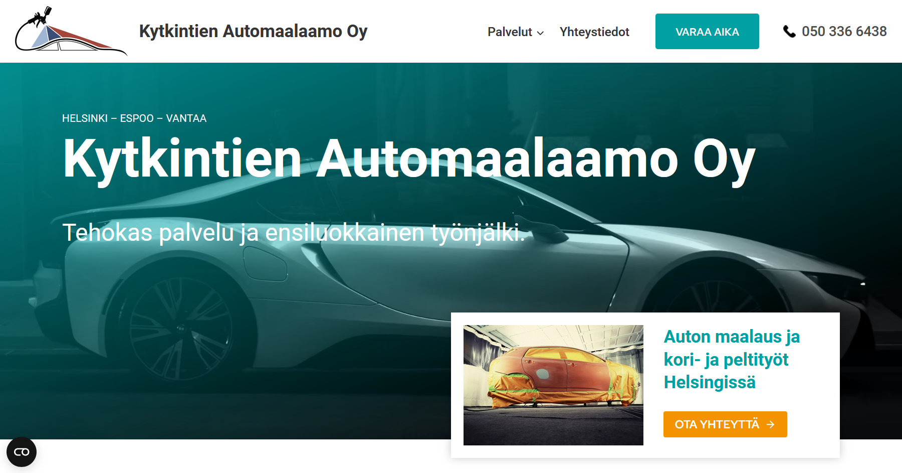 Kytkintien Automaalaamon verkkosivut