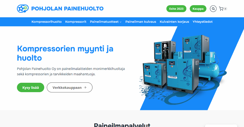pohjolan panehuollon verkkosivut