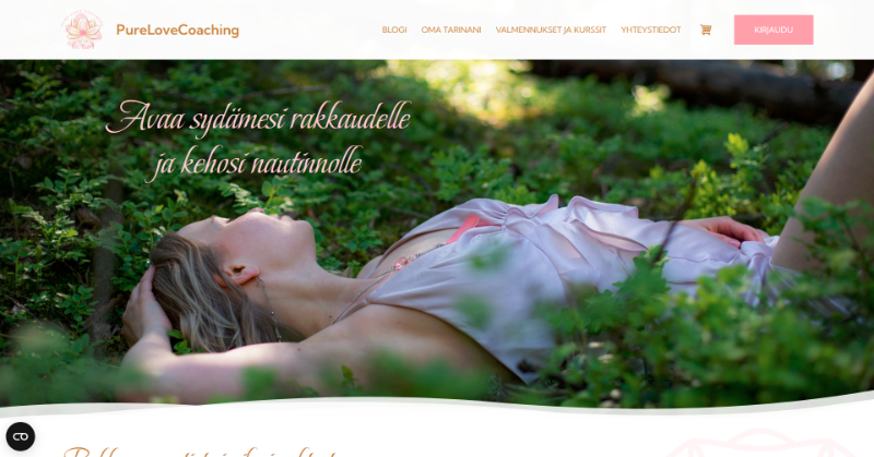 Pure Love Coaching verkkosivut