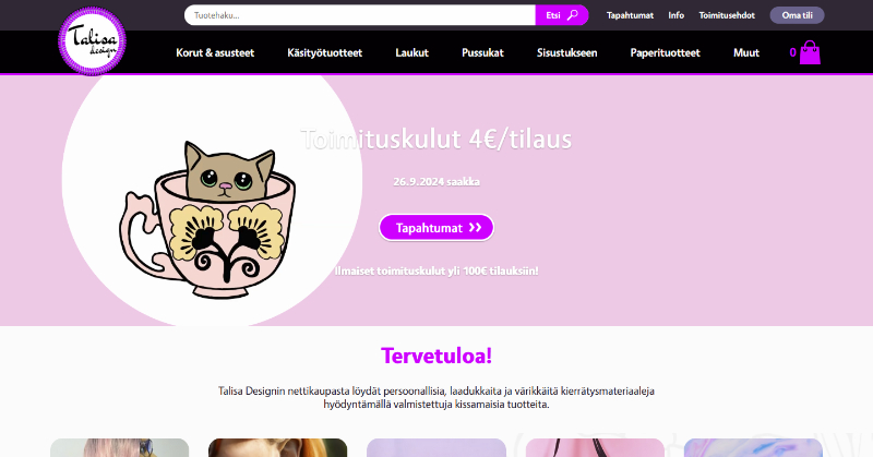 custom e-commerce solution on wordpress for talisa design